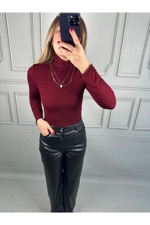Bordo Kaşmir Tül Balıkçı
