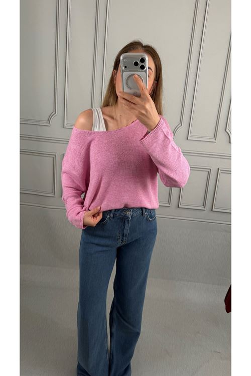 Pembe Merserize Triko