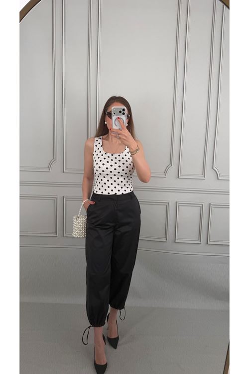 Siyah Saten Pantalon