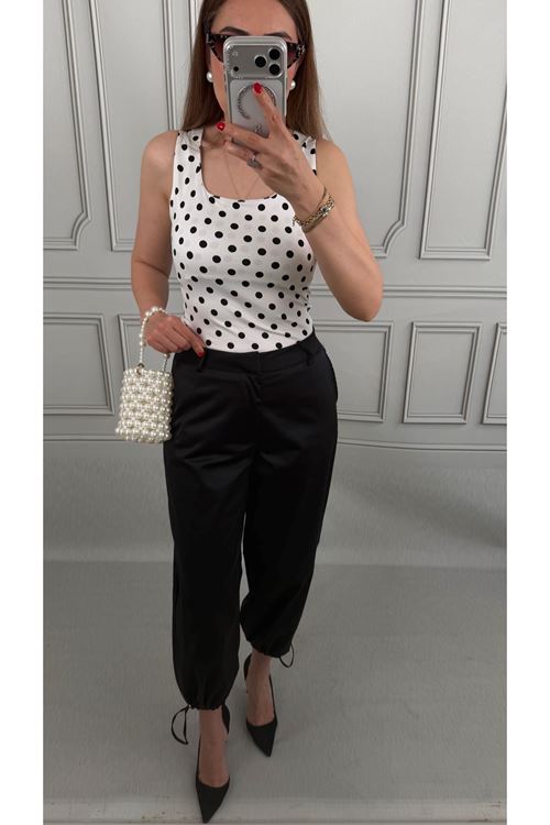 Siyah Saten Pantalon