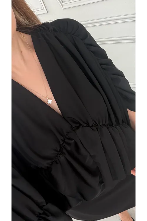 Siyah Tasarım Bluz