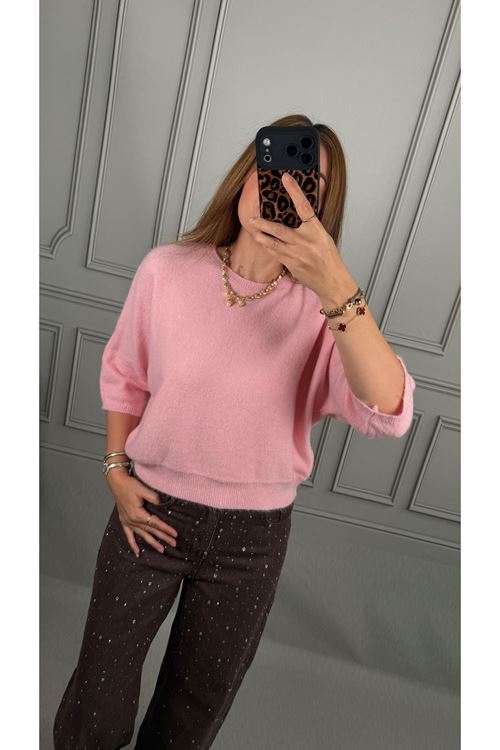 Pembe Yumoş Doku Triko