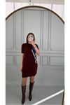 Bordo Triko Elbise