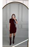 Bordo Triko Elbise